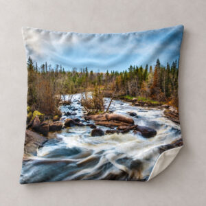 Fall River Rapids – 18 × 18-inch Pillow Cover