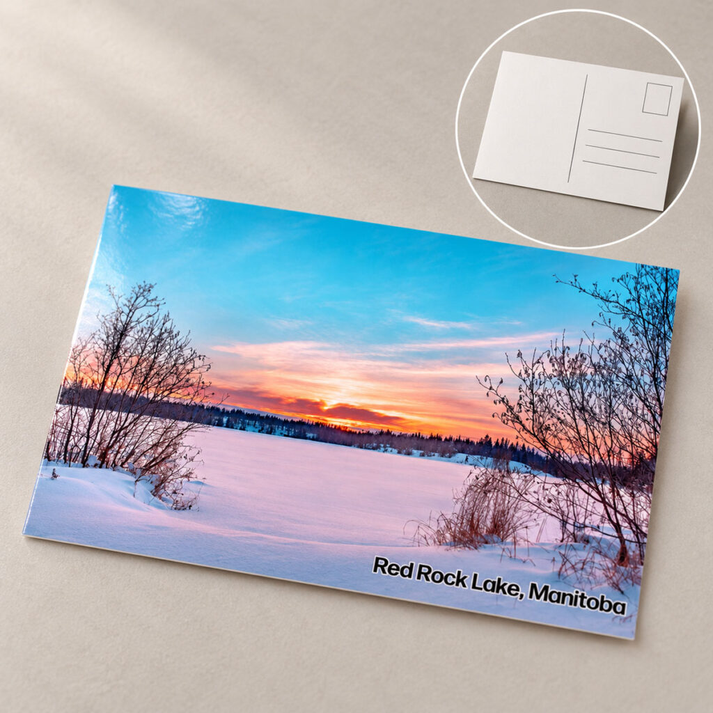 Red Rock Lake Sunset – Postcard