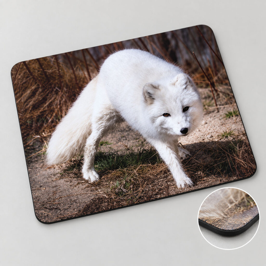 Snow Fox – Photo Mousepad