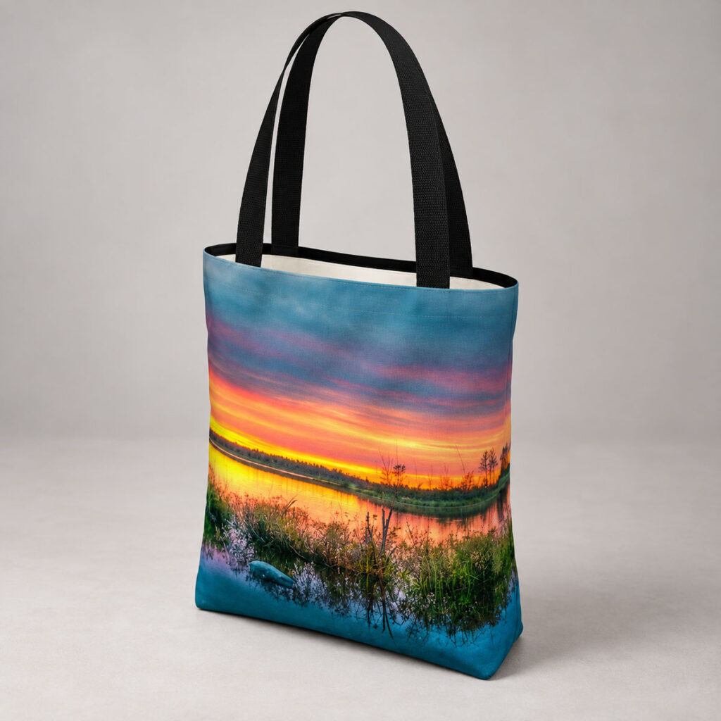 White Lake Sunset – Canvas Tote Bag