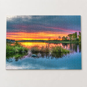 White Lake Sunset – 500-Piece Jigsaw Puzzle
