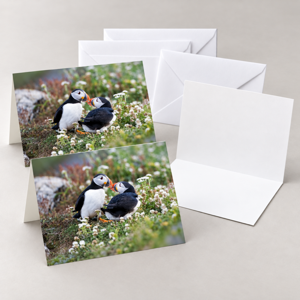 Kissing Puffins – Greeting Cards (Set of 3)