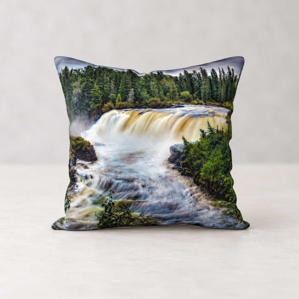 Pisew Falls – 18 × 18-inch Pillow Cover