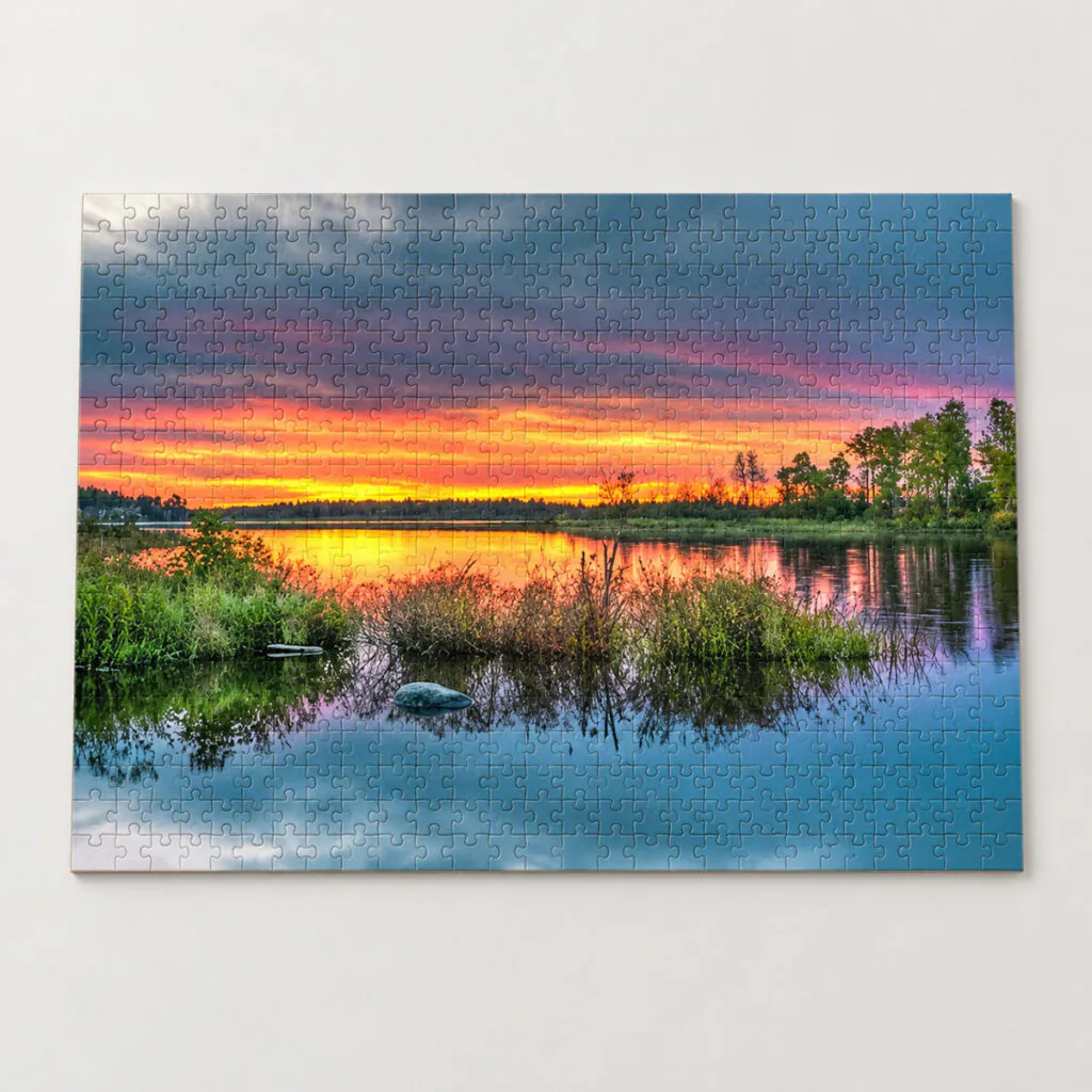 White Lake Sunset – 500-Piece Jigsaw Puzzle