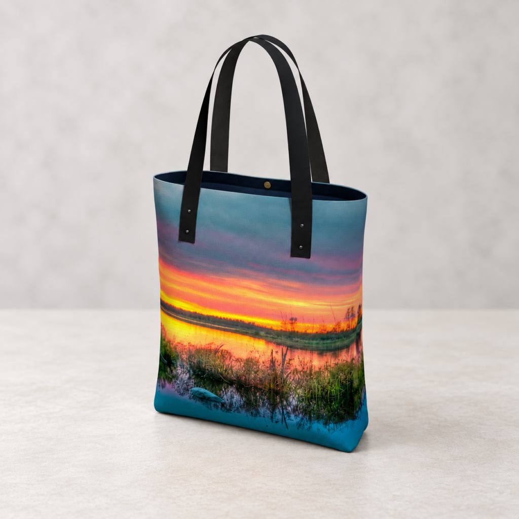 White Lake Sunset – Canvas Tote Bag